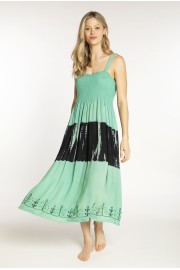 DRESS STRAPLES CRINKEL